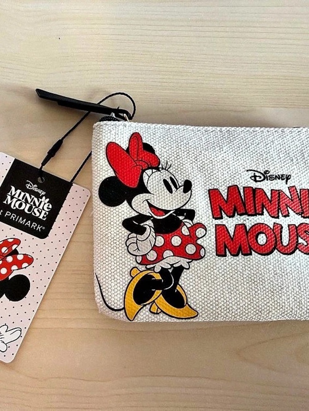 Disney Minnie Mouse Pouch White & Red NWT
